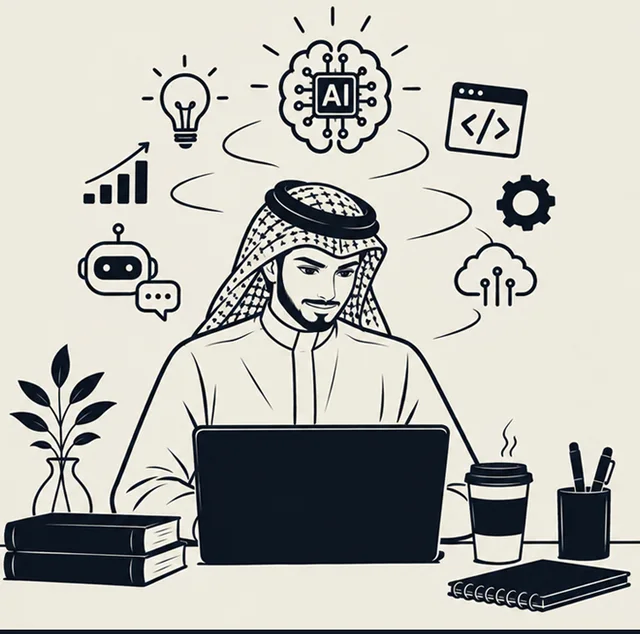 رسم توضيحي لـراكان عطيف من فريق آثار ميديا